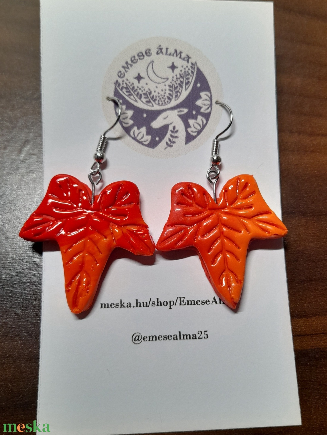 Őszi falevél fülbevaló - ékszer - fülbevaló - fülékszer - Meska.hu