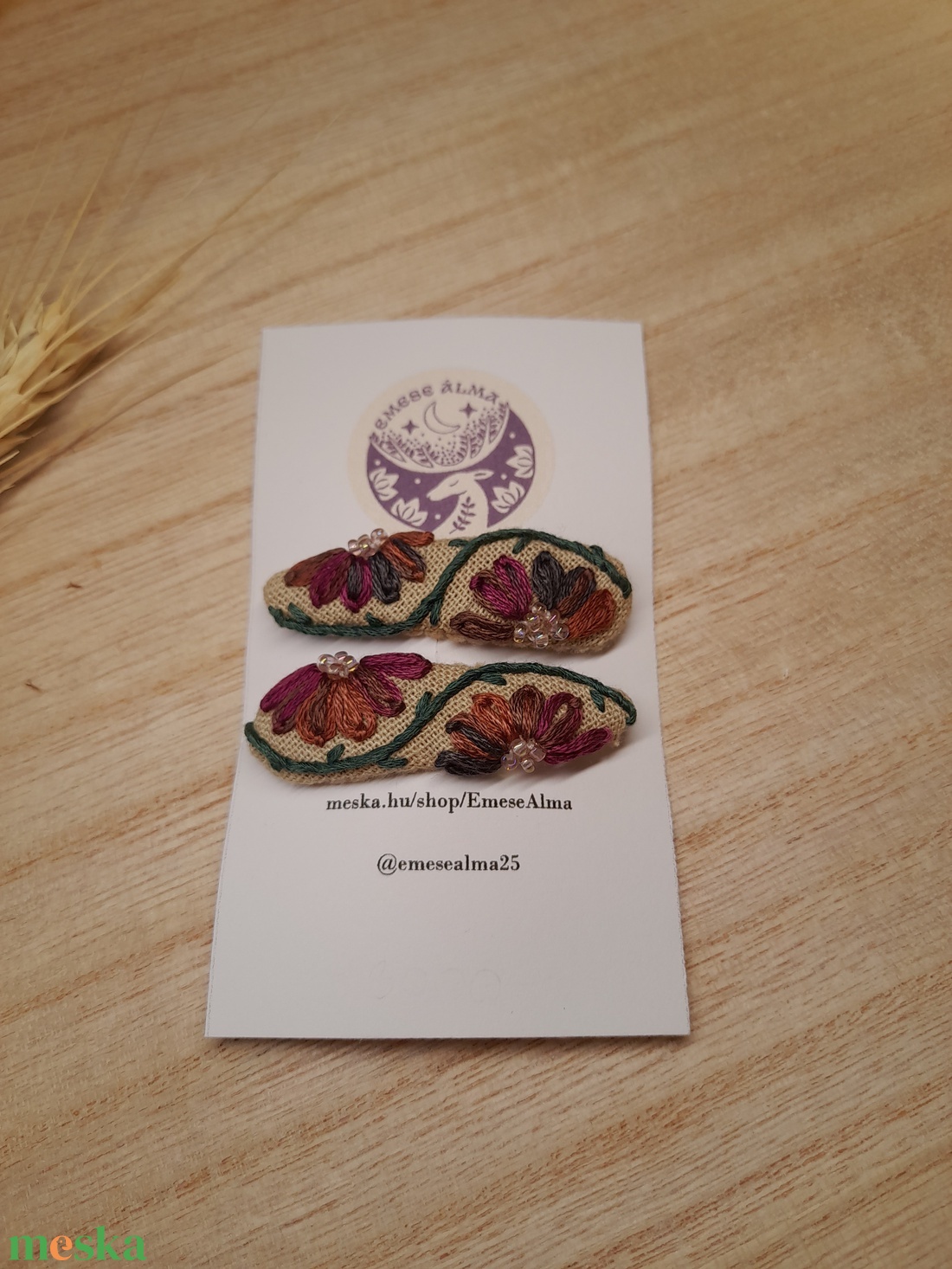 Rusztikus virág hajcsat - ruha & divat - hajdísz & hajcsat - hajdísz - Meska.hu