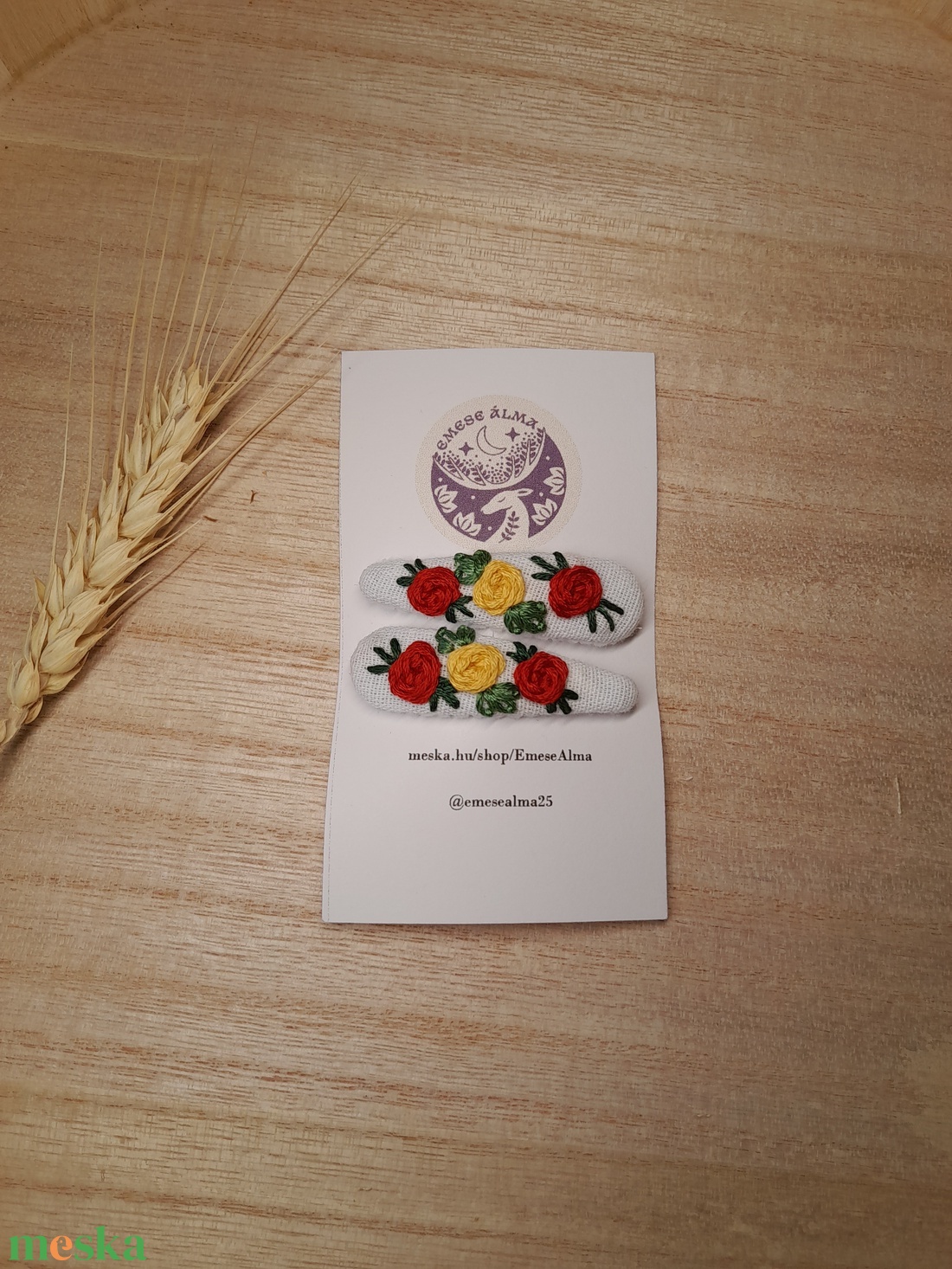 Nyári rózsa trió hajcsat - ruha & divat - hajdísz & hajcsat - hajdísz - Meska.hu