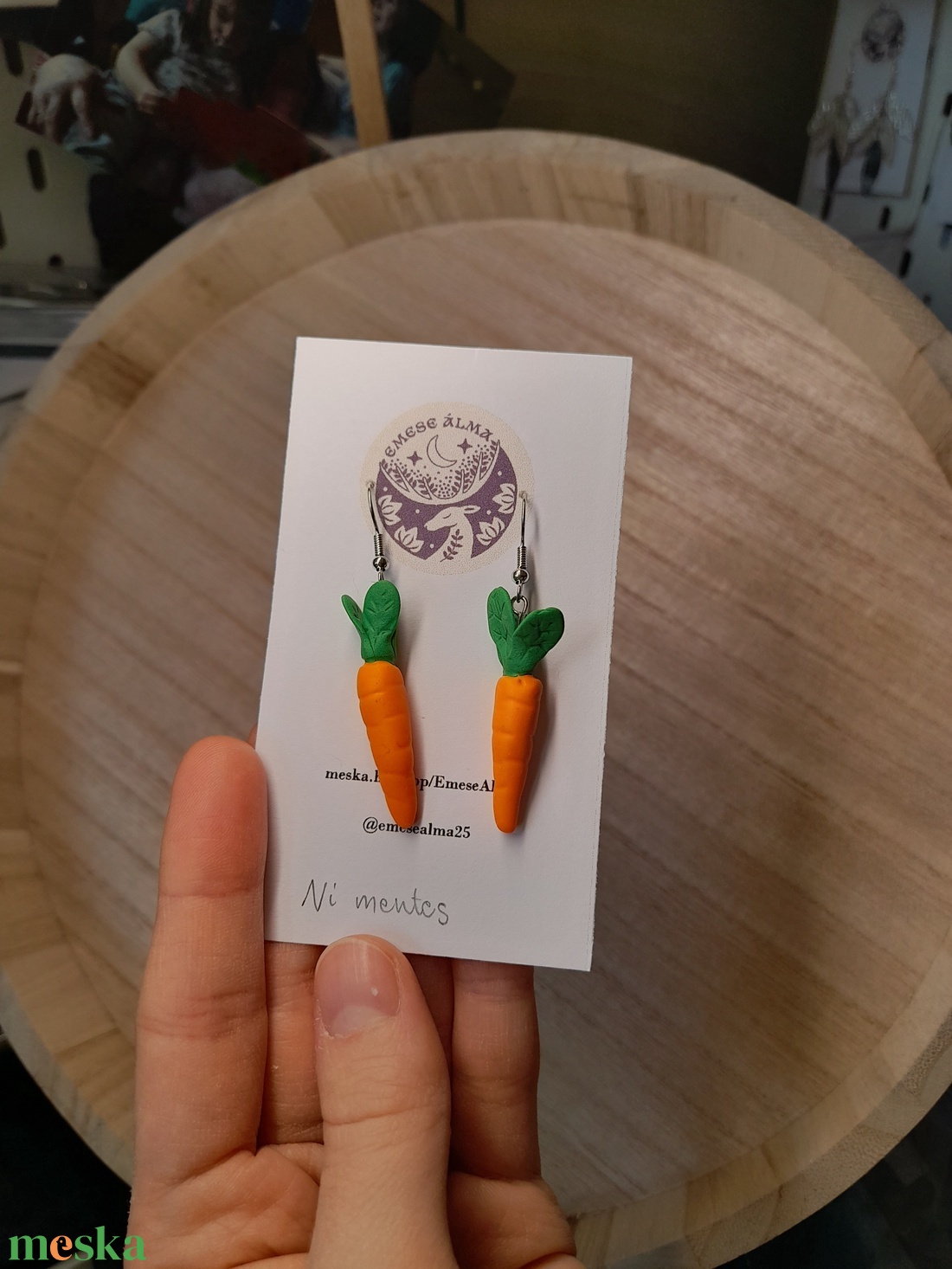 Sárgarépa fülbevaló - ékszer - fülbevaló - fülékszer - Meska.hu