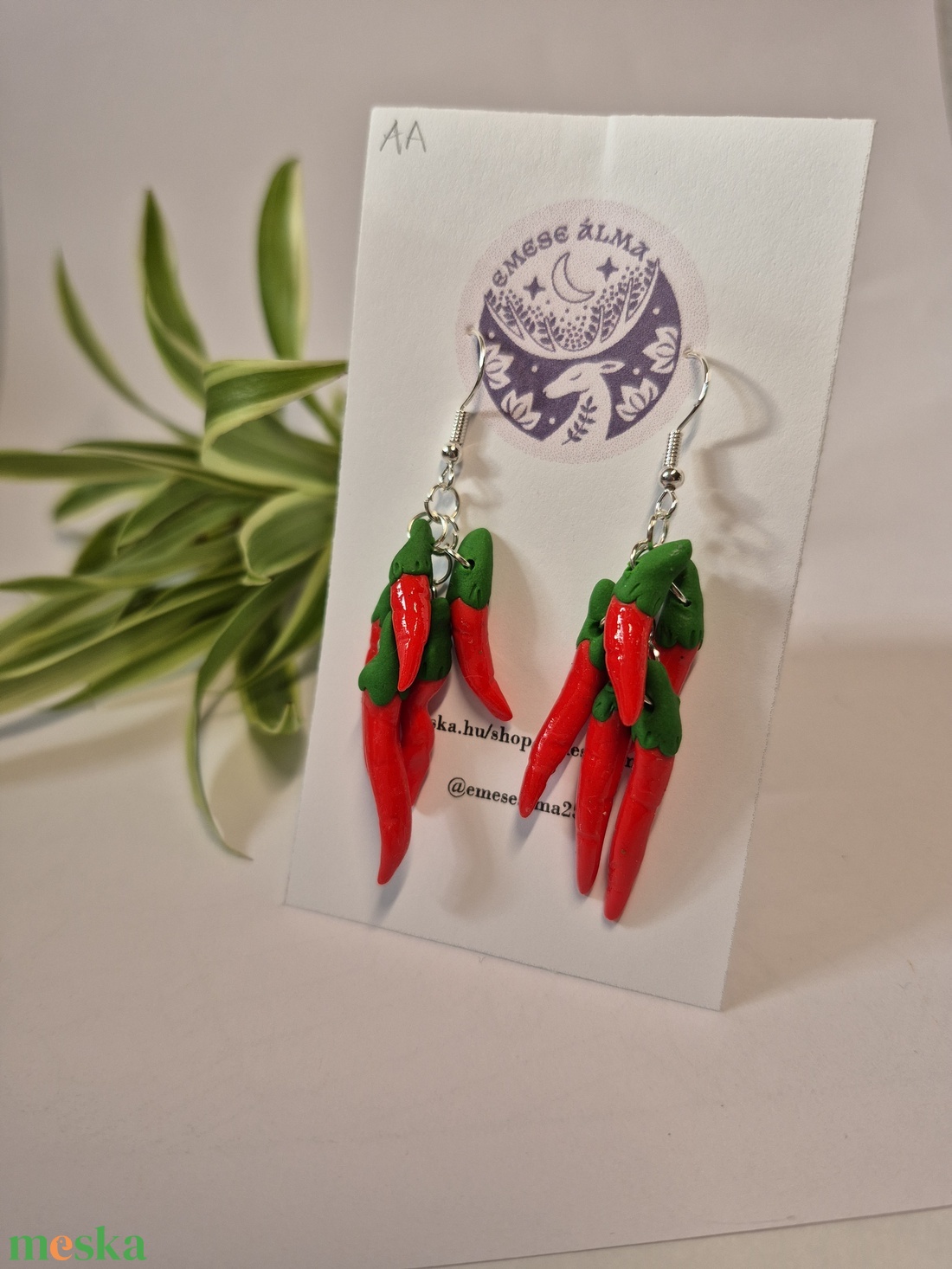 Chili fülbevaló - ékszer - fülbevaló - fülékszer - Meska.hu