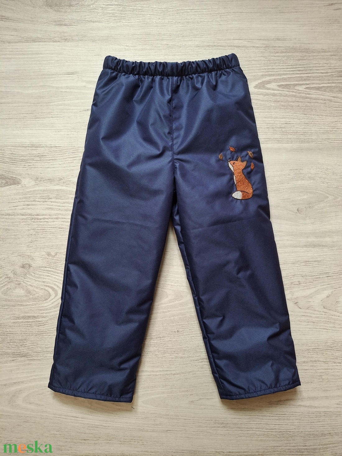   104-es kék róka vízlepergetős polár bélelt nadrág - ruha & divat - babaruha & gyerekruha - nadrág - Meska.hu
