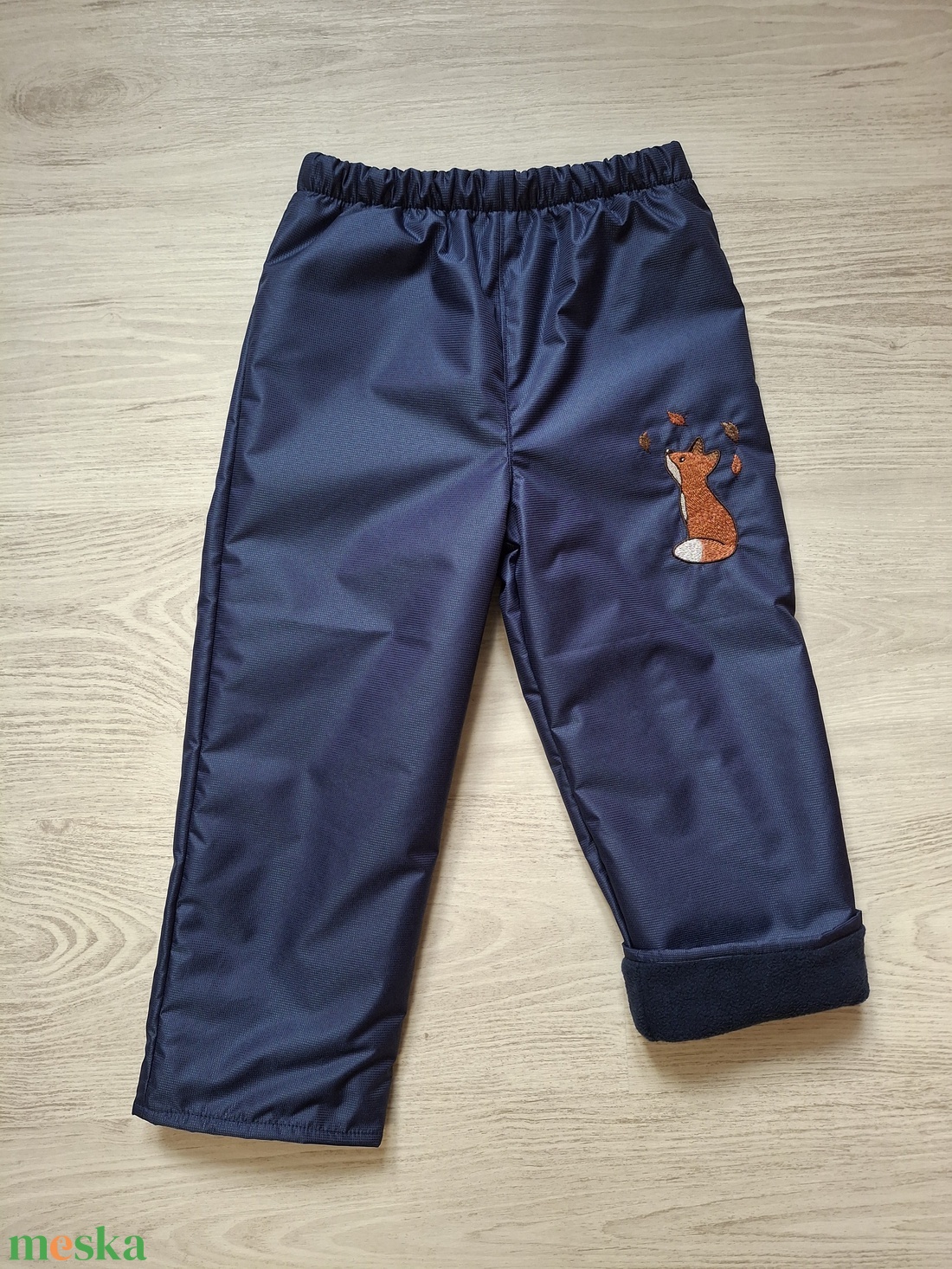  104-es kék róka vízlepergetős polár bélelt nadrág - ruha & divat - babaruha & gyerekruha - nadrág - Meska.hu