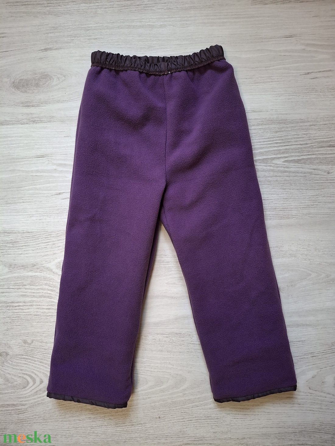  116-os padlizsán bagoly vízlepergetős polár bélelt nadrág - ruha & divat - babaruha & gyerekruha - nadrág - Meska.hu