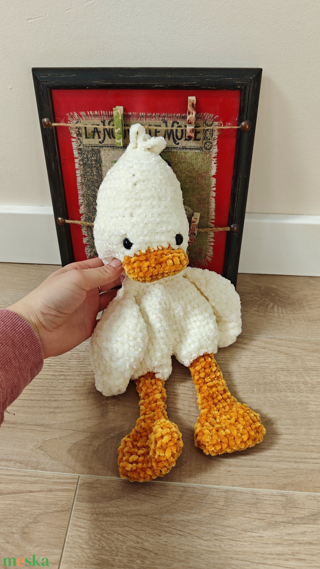 Horgolt kacsa alvópajti  - játék & sport - plüssállat & játékfigura - plüss mesefigurák - Meska.hu