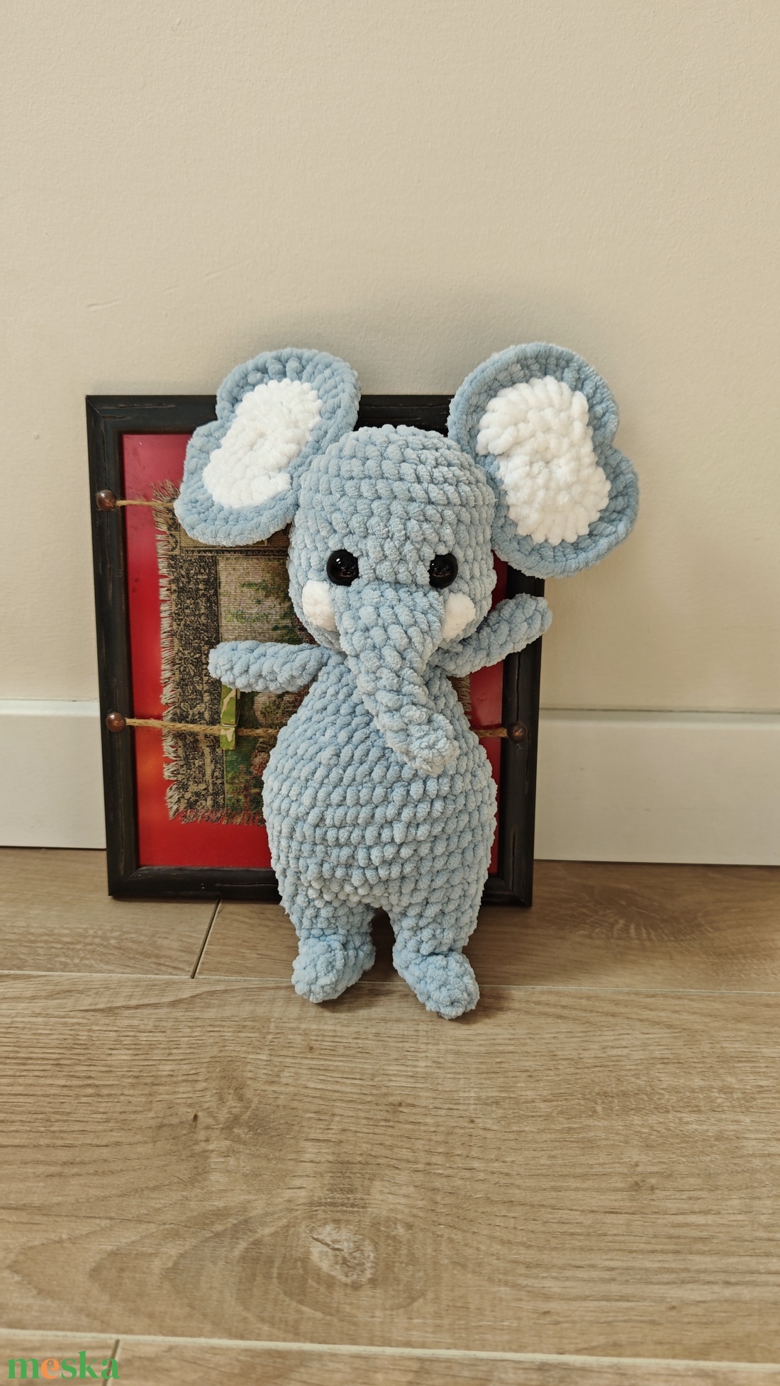 Horgolt elefánt  - játék & sport - plüssállat & játékfigura - elefánt - Meska.hu