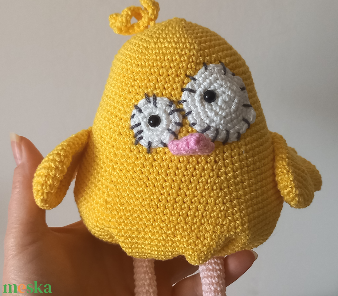 Bohókás csirke - kézzel horgolt amigurumi figura - játék & sport - plüssállat & játékfigura - madár - Meska.hu
