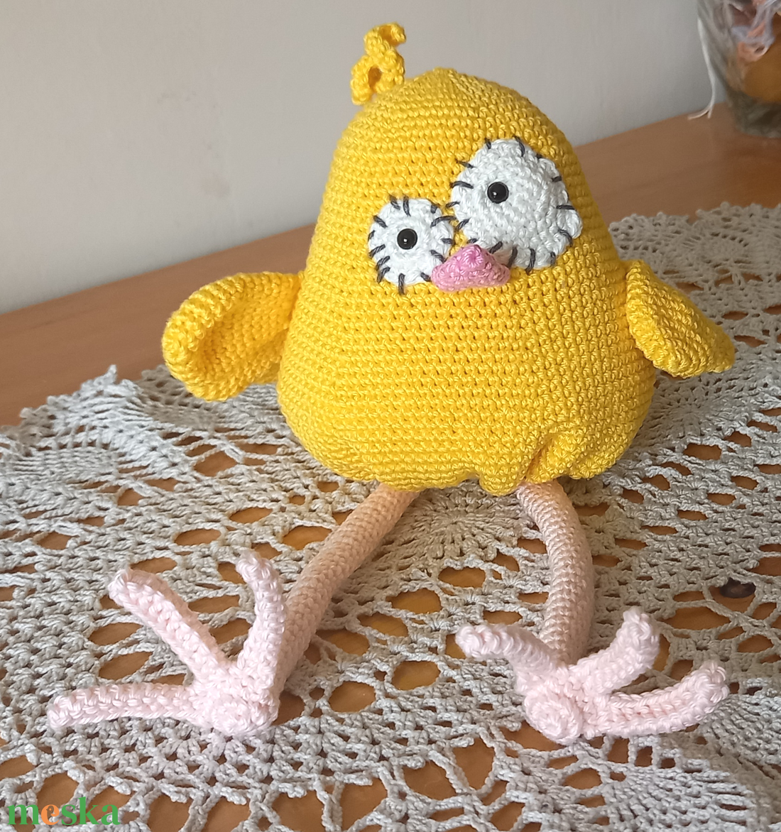 Bohókás csirke - kézzel horgolt amigurumi figura - játék & sport - plüssállat & játékfigura - madár - Meska.hu