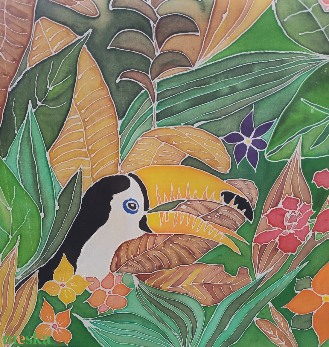 Selyemstóla- Tukán - ruha & divat - sál, sapka, kendő - stóla - Meska.hu