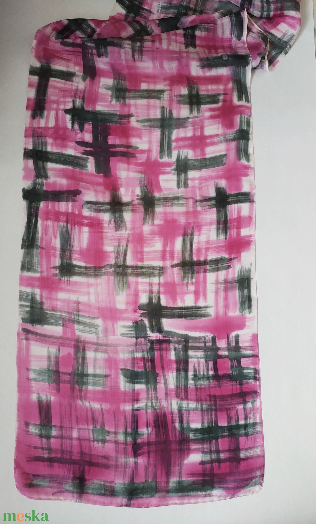Selyemsál- Pink cross - ruha & divat - sál, sapka, kendő - stóla - Meska.hu Selyemsál- Pink cross - ruha & divat - sál, sapka, kendő - stóla - Meska.hu