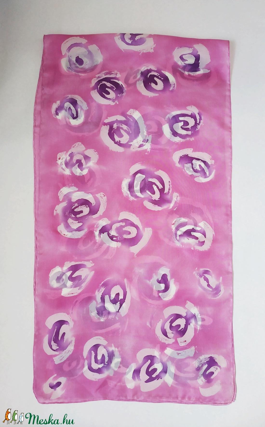 Selyemsál- Pink Rose - ruha & divat - sál, sapka, kendő - stóla - Meska.hu Selyemsál- Pink Rose - ruha & divat - sál, sapka, kendő - stóla - Meska.hu