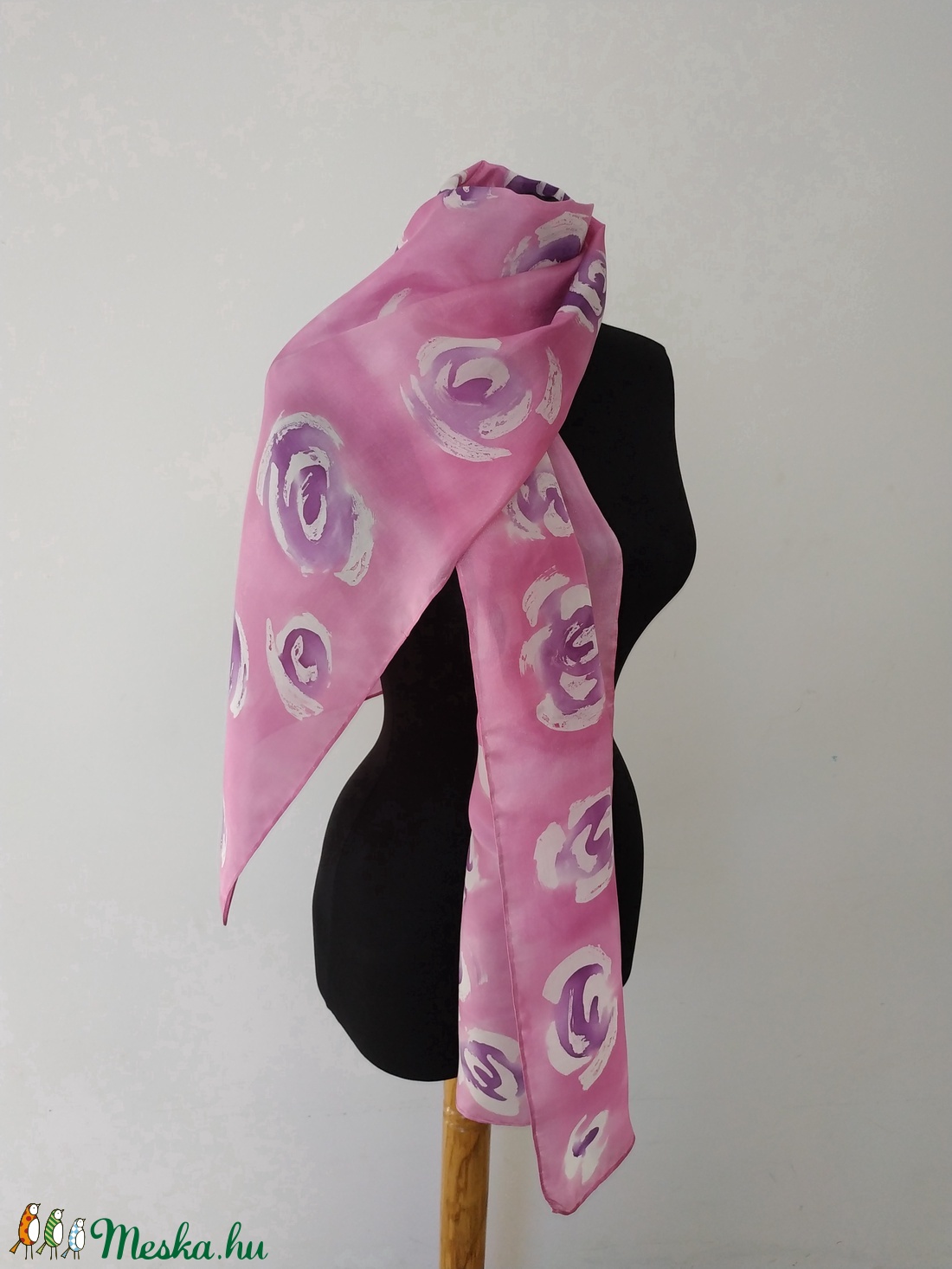 Selyemsál- Pink Rose - ruha & divat - sál, sapka, kendő - stóla - Meska.hu Selyemsál- Pink Rose - ruha & divat - sál, sapka, kendő - stóla - Meska.hu