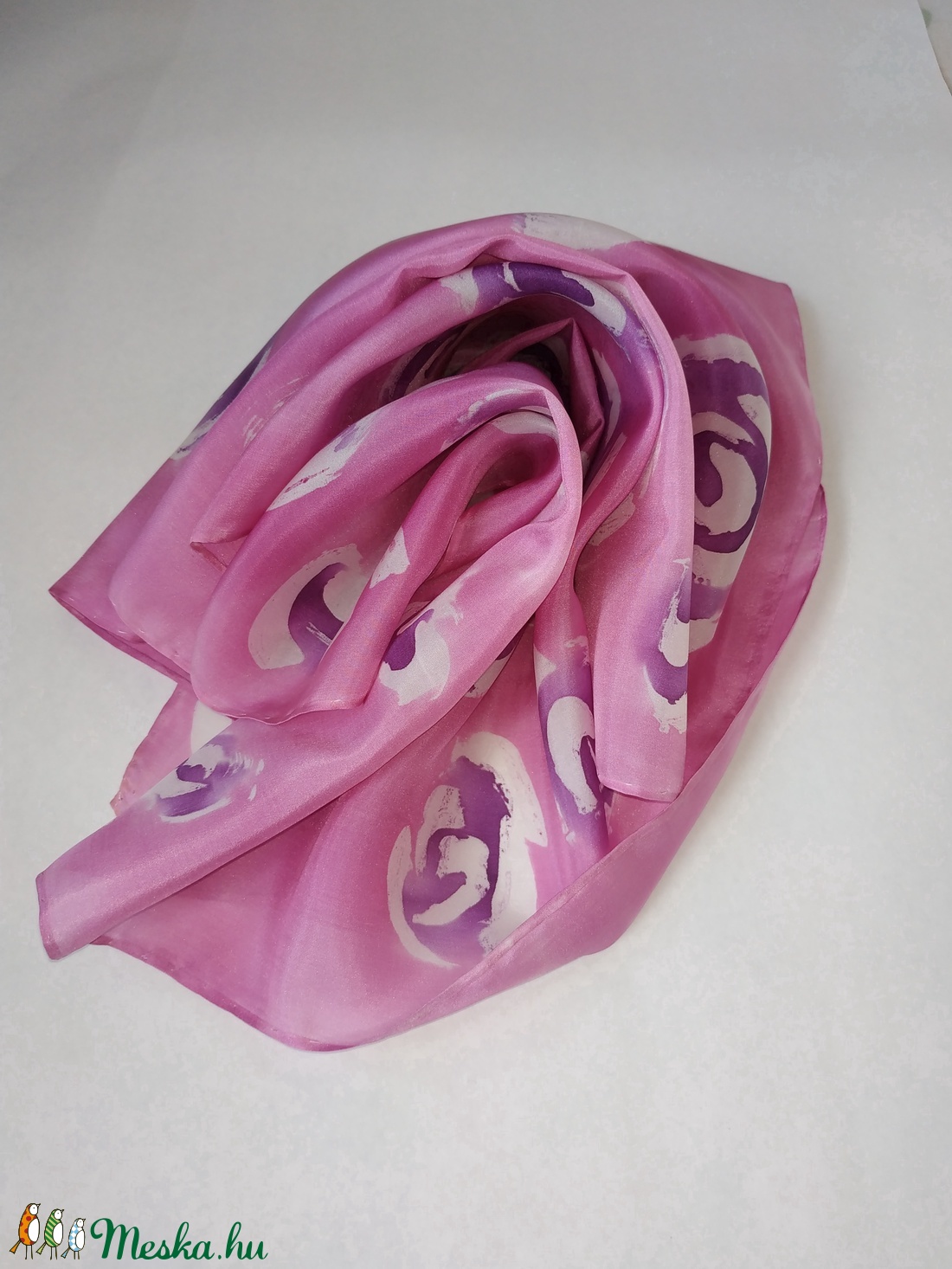 Selyemsál- Pink Rose - ruha & divat - sál, sapka, kendő - stóla - Meska.hu Selyemsál- Pink Rose - ruha & divat - sál, sapka, kendő - stóla - Meska.hu