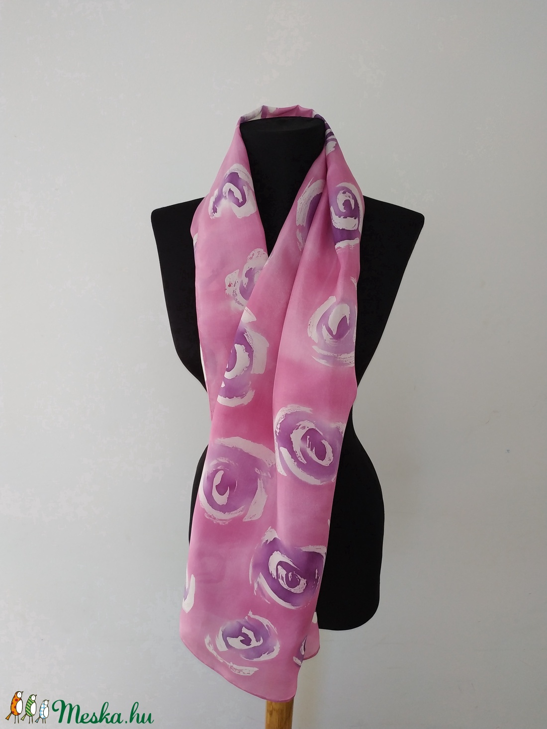 Selyemsál- Pink Rose - ruha & divat - sál, sapka, kendő - stóla - Meska.hu Selyemsál- Pink Rose - ruha & divat - sál, sapka, kendő - stóla - Meska.hu