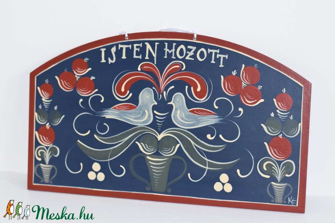 Isten hozott tábla- Galambos - otthon & életmód - dekoráció - ajtó- és ablak dekoráció - ajtódísz & kopogtató - Meska.hu