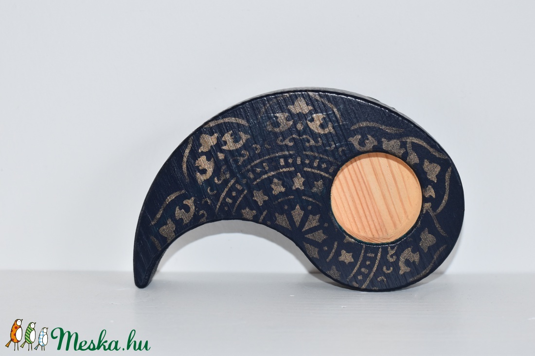 Mécsestartó éjkék-bronz - otthon & életmód - gyertya, illat, aroma - mécses és mécsestartó - Meska.hu