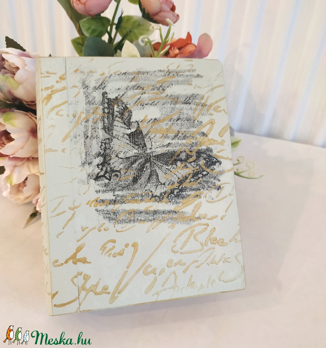 Titkok őre- könyv formájú puzzle doboz( Fekete pillangó menta) - otthon & életmód - dekoráció - asztal és polc dekoráció - díszdoboz - Meska.hu