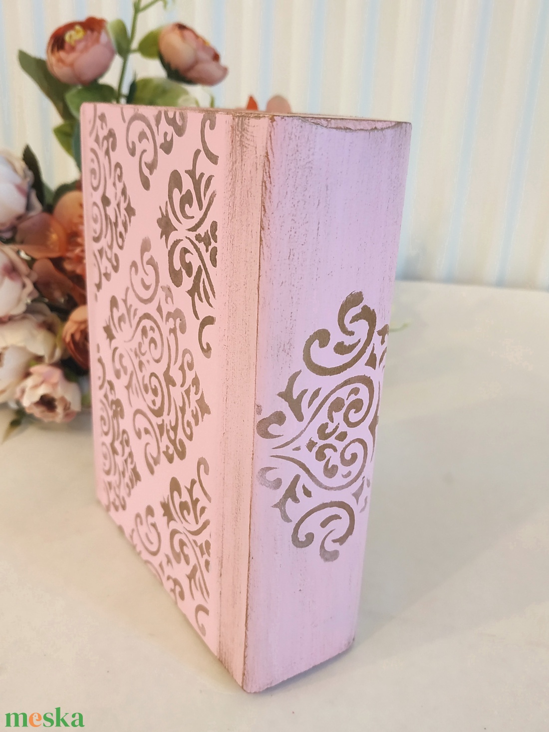 Titkok őre- könyv formájú puzzle doboz( babarózsaszín barokk) - játék & sport - puzzle - 3d puzzle - Meska.hu Titkok őre- könyv formájú puzzle doboz( babarózsaszín barokk) - játék & sport - puzzle - 3d puzzle - Meska.hu