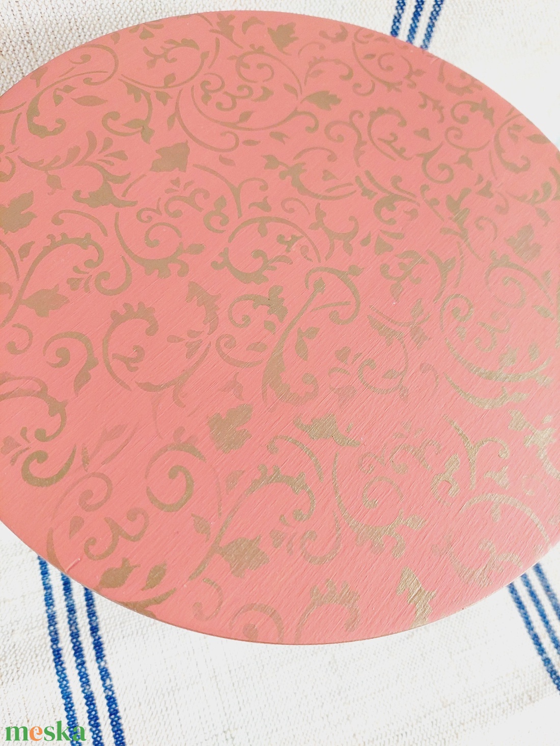 Tortatál tortaállvány lazac bronz színben  - otthon & életmód - konyhafelszerelés, tálalás - sütés, főzés - sütidísz - Meska.hu