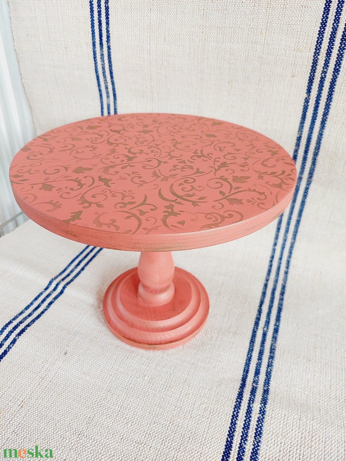 Tortatál tortaállvány lazac bronz színben  - otthon & életmód - konyhafelszerelés, tálalás - sütés, főzés - sütidísz - Meska.hu