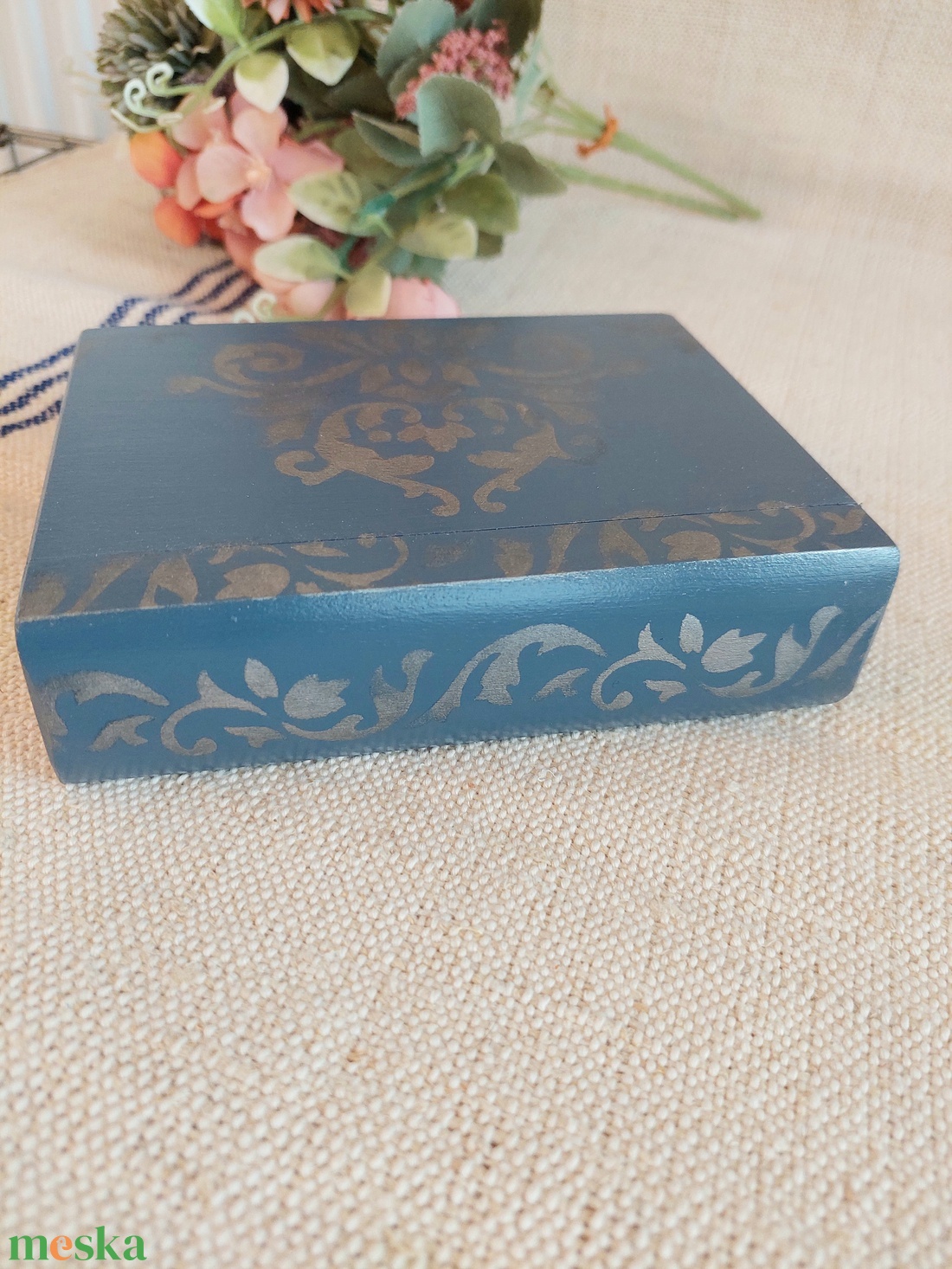Titkok őre- könyv formájú puzzle doboz( vintage kék ezüstbarokk) - játék & sport - puzzle - 3d puzzle - Meska.hu Titkok őre- könyv formájú puzzle doboz( vintage kék ezüstbarokk) - játék & sport - puzzle - 3d puzzle - Meska.hu