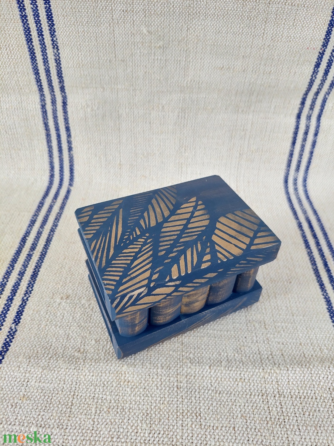Puzzle doboz/ titkos doboz (levelek)- indigókék - ékszer - ékszertartó - ékszerdoboz - Meska.hu Puzzle doboz/ titkos doboz (levelek)- indigókék - ékszer - ékszertartó - ékszerdoboz - Meska.hu