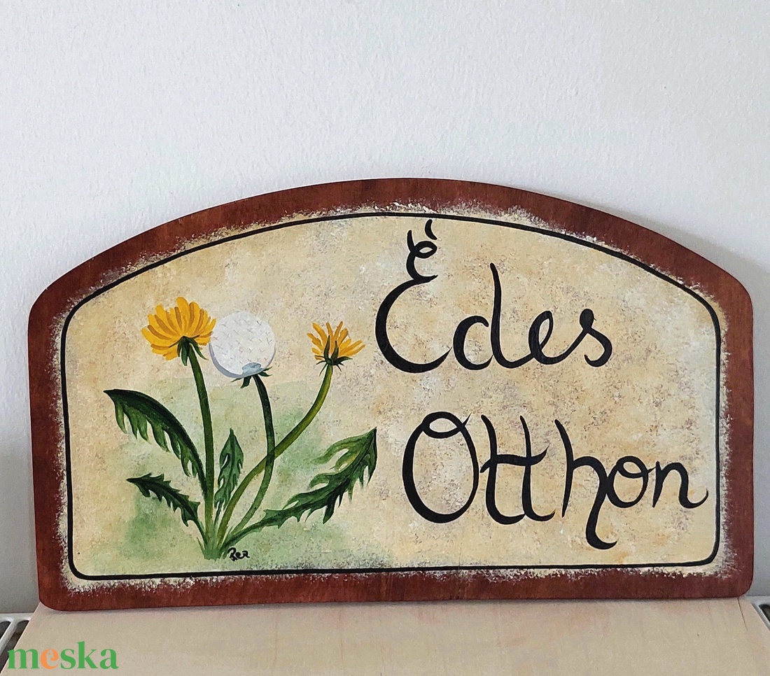 Édes otthon tábla- pitypang - otthon & életmód - ház & kert - isten hozott tábla - Meska.hu