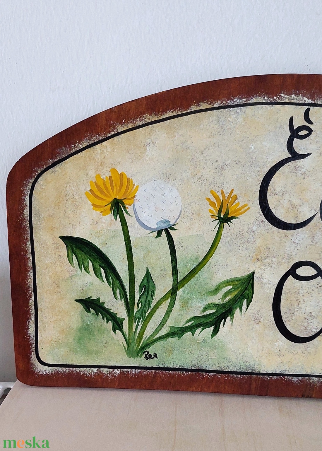 Édes otthon tábla- pitypang - otthon & életmód - ház & kert - isten hozott tábla - Meska.hu