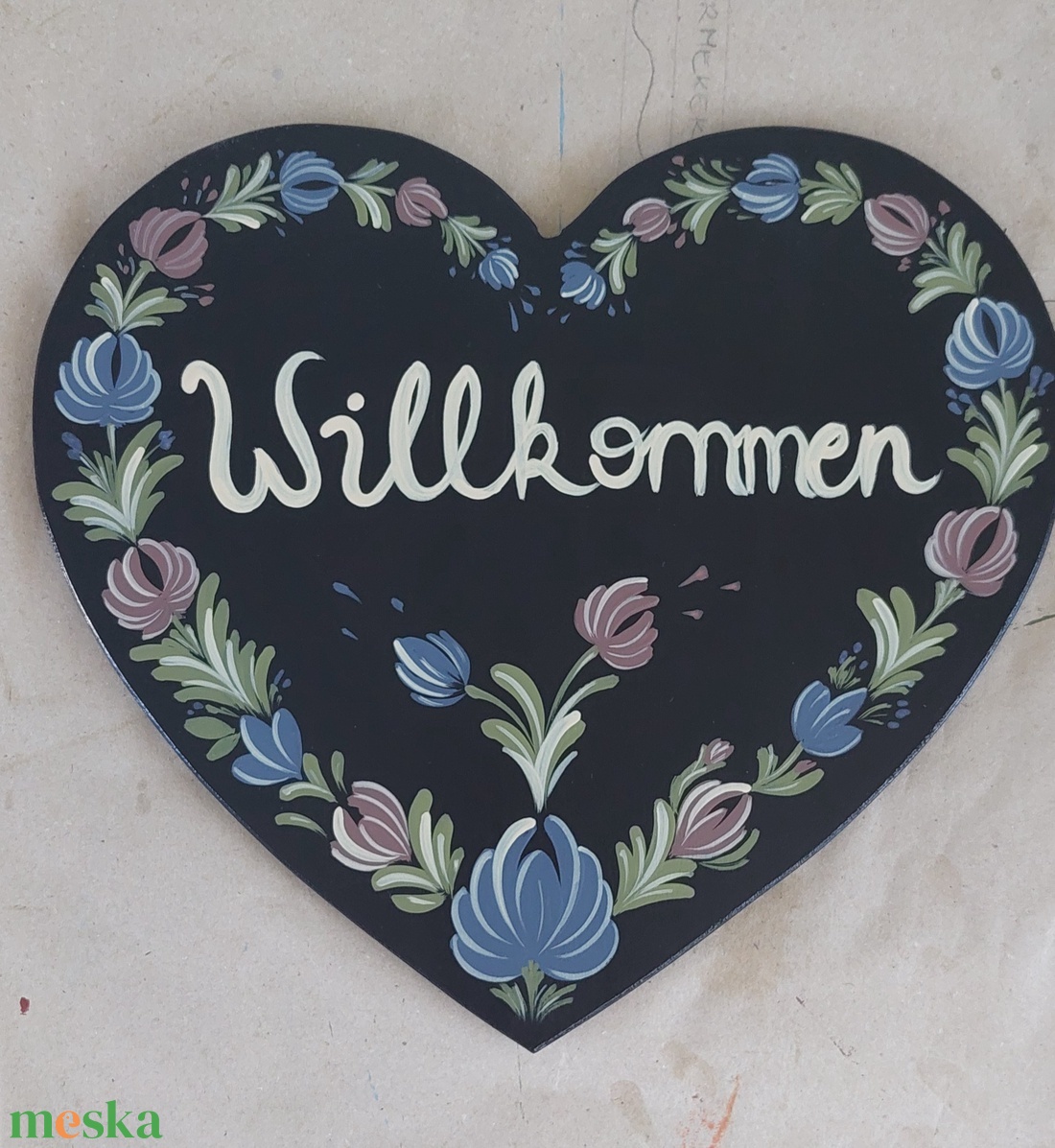 Willkommen feliratú üdvözlő tábla - otthon & életmód - ház & kert - isten hozott tábla - Meska.hu