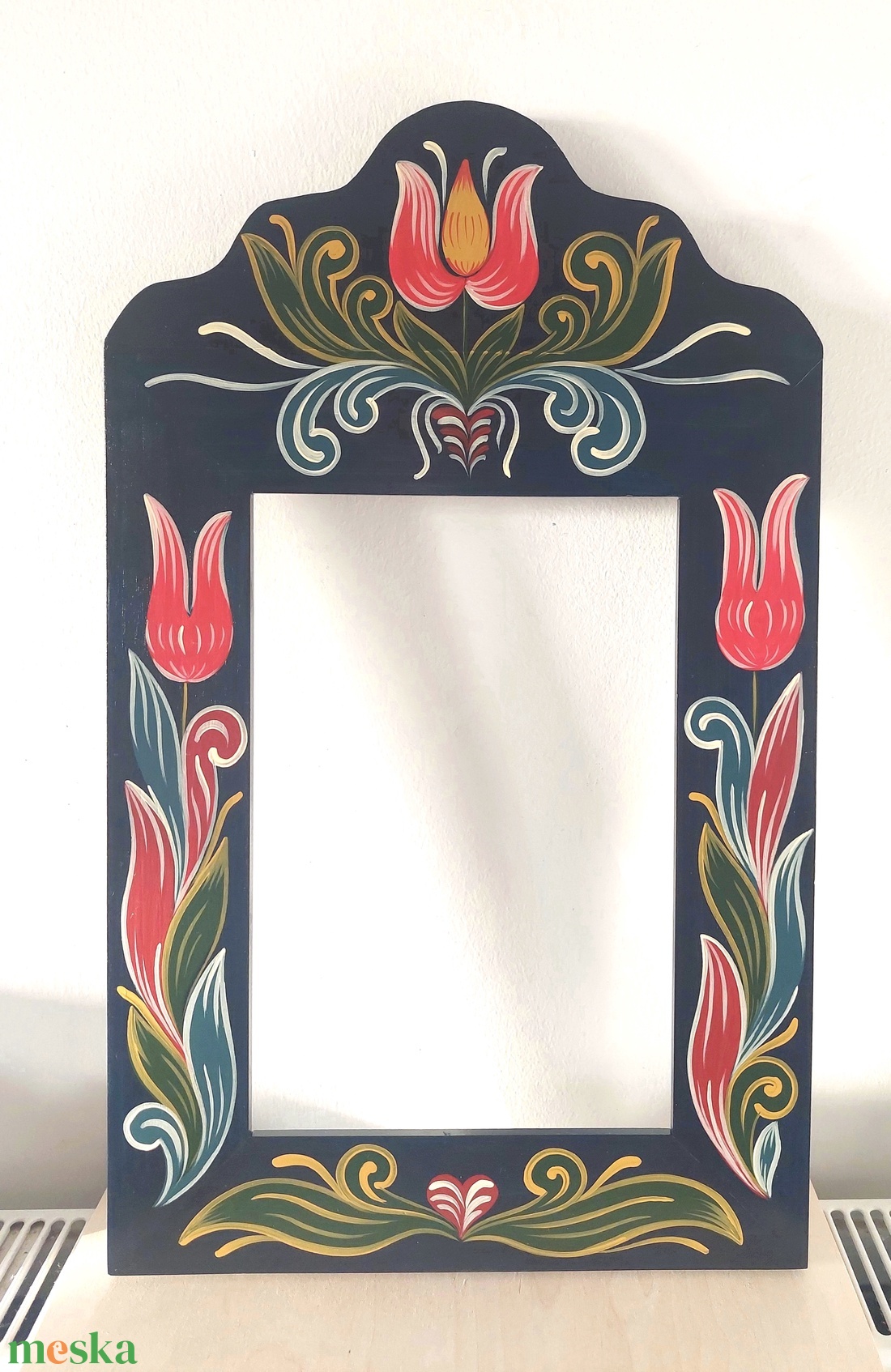 Kézzel festett tükör keret - otthon & életmód - dekoráció - tükör - Meska.hu