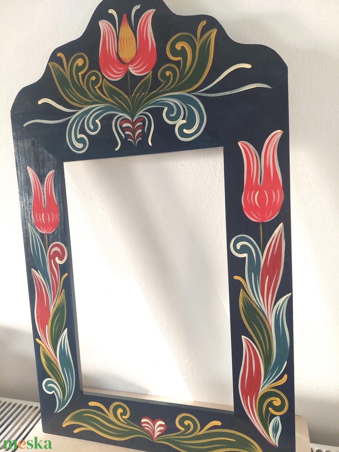 Kézzel festett tükör keret - otthon & életmód - dekoráció - tükör - Meska.hu