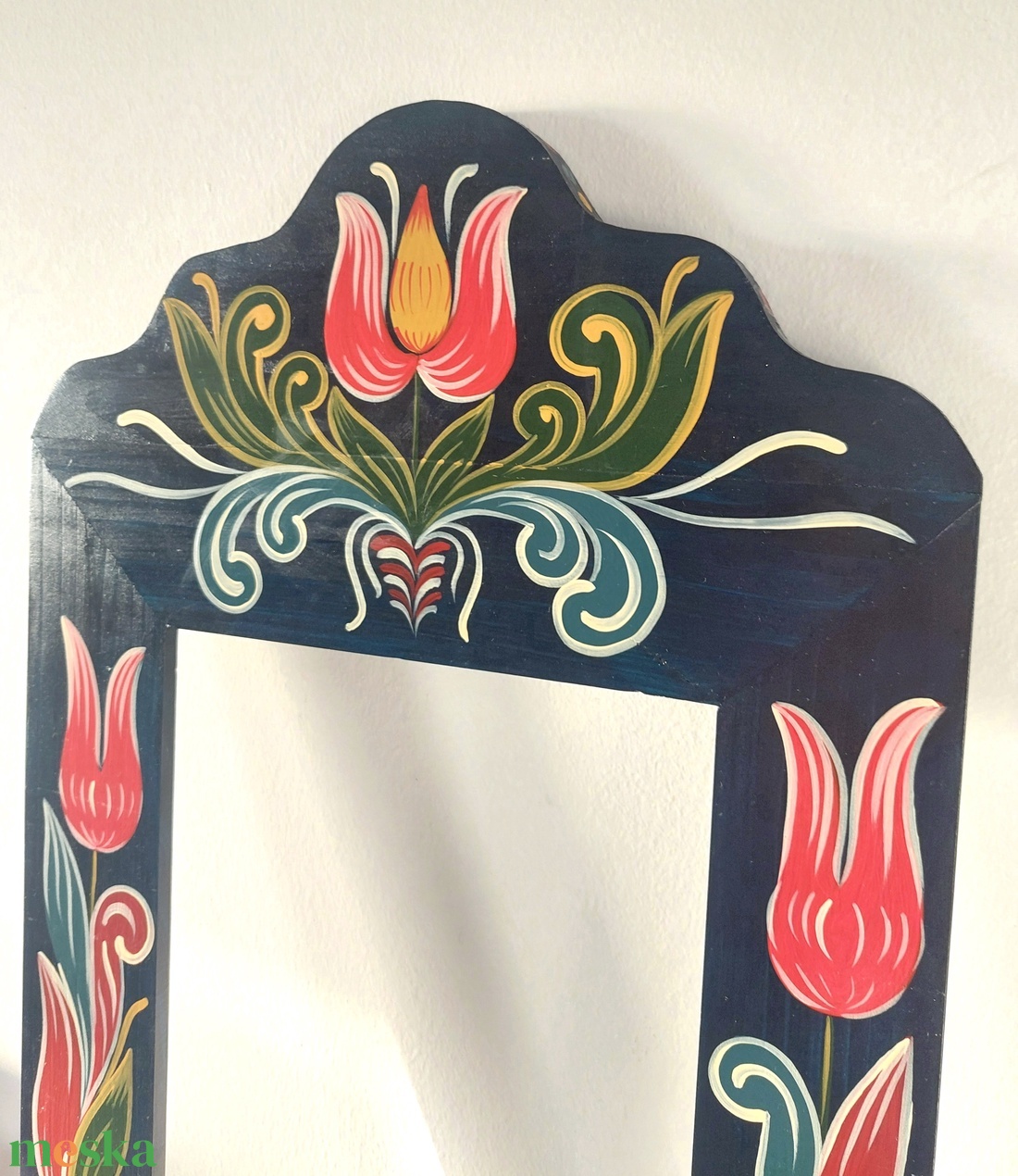 Kézzel festett tükör keret - otthon & életmód - dekoráció - tükör - Meska.hu