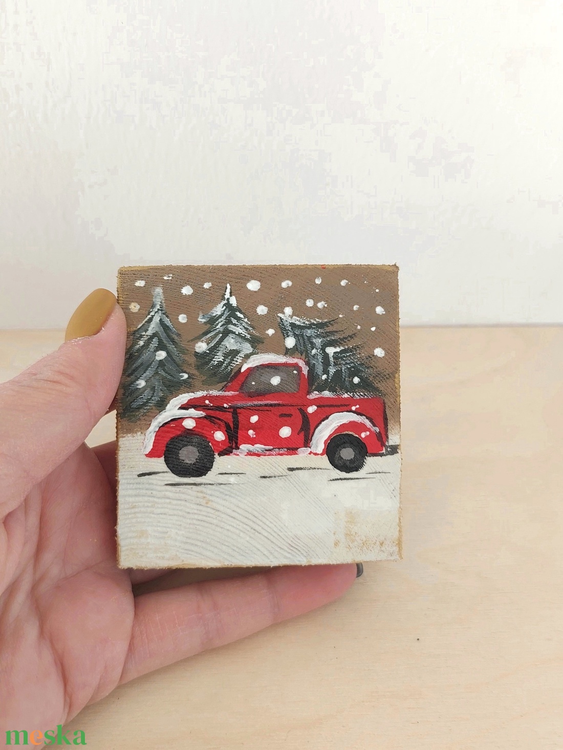 Karácsonyi készülődés-mini fali kép - otthon & életmód - dekoráció - fali és függő dekoráció - falra akasztható dekor - Meska.hu