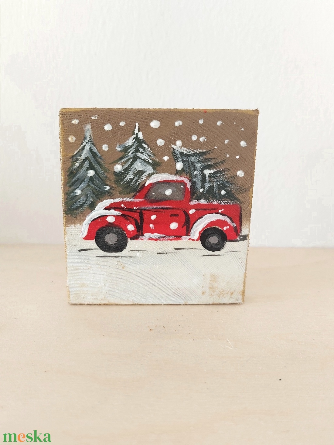 Karácsonyi készülődés-mini fali kép - otthon & életmód - dekoráció - fali és függő dekoráció - falra akasztható dekor - Meska.hu