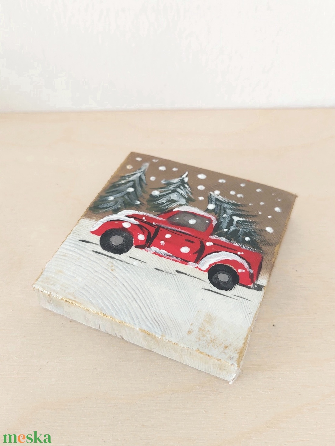 Karácsonyi készülődés-mini fali kép - otthon & életmód - dekoráció - fali és függő dekoráció - falra akasztható dekor - Meska.hu