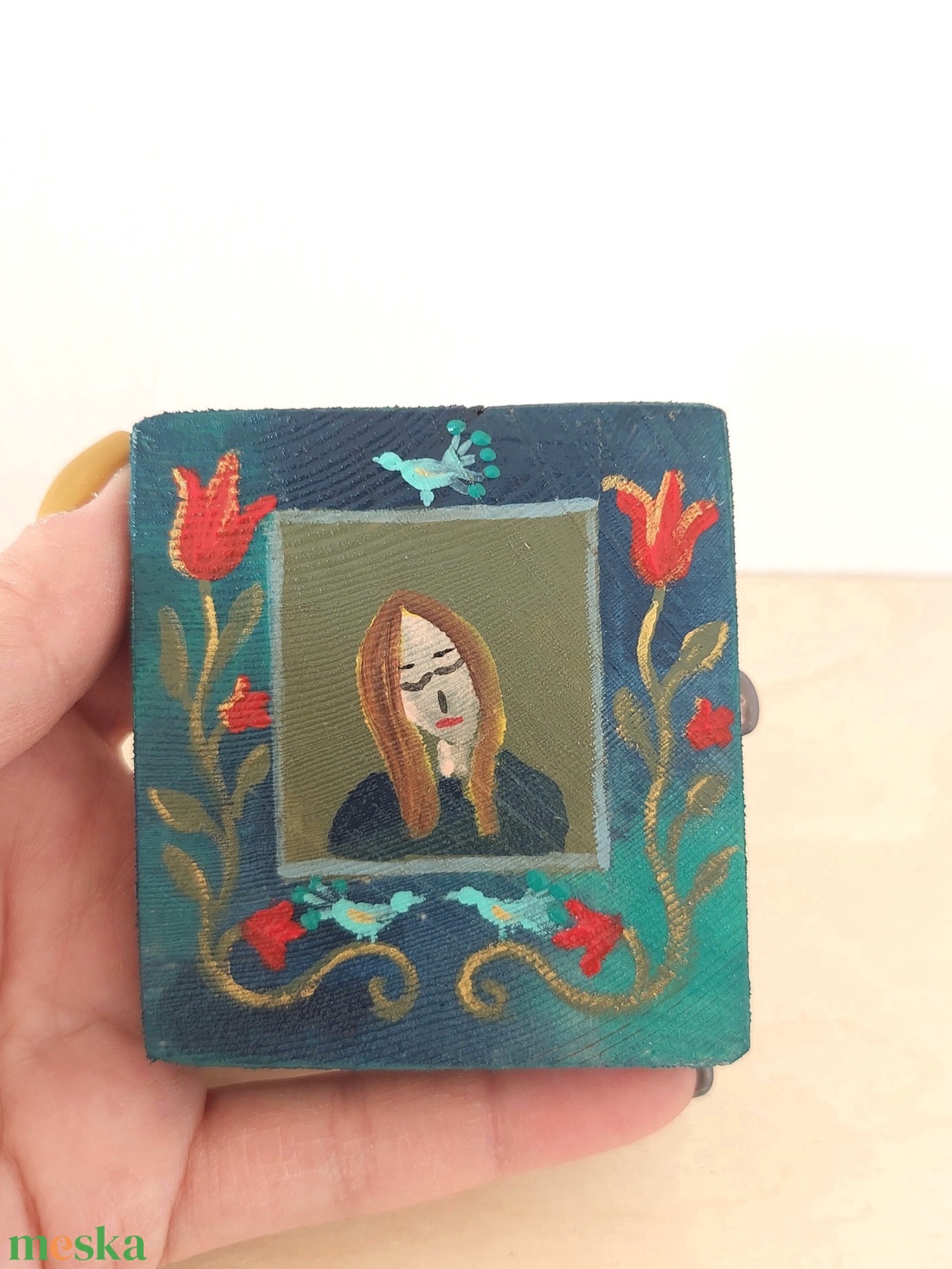 Szerelmi bánat-mini fali kép - otthon & életmód - dekoráció - fali és függő dekoráció - falra akasztható dekor - Meska.hu