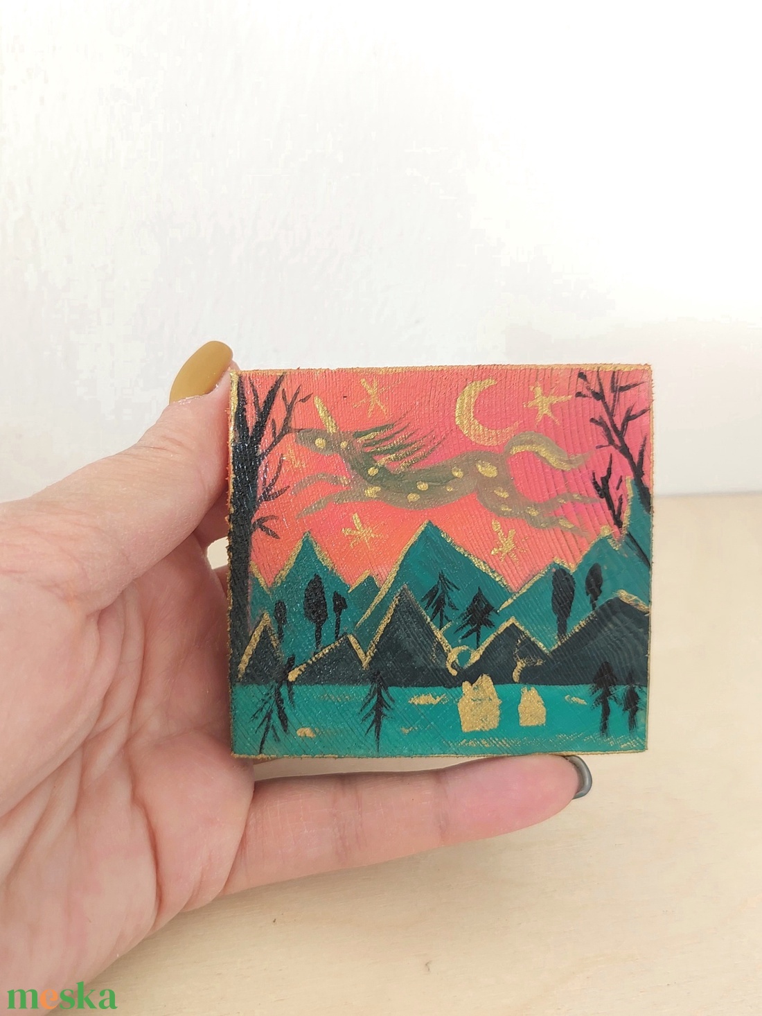 Unikornis -mini fali kép - otthon & életmód - dekoráció - fali és függő dekoráció - falra akasztható dekor - Meska.hu