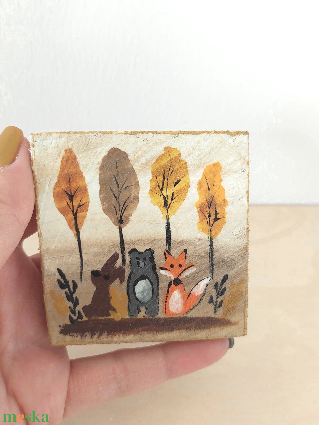 Erdei barátok-mini fali kép - otthon & életmód - dekoráció - fali és függő dekoráció - falra akasztható dekor - Meska.hu