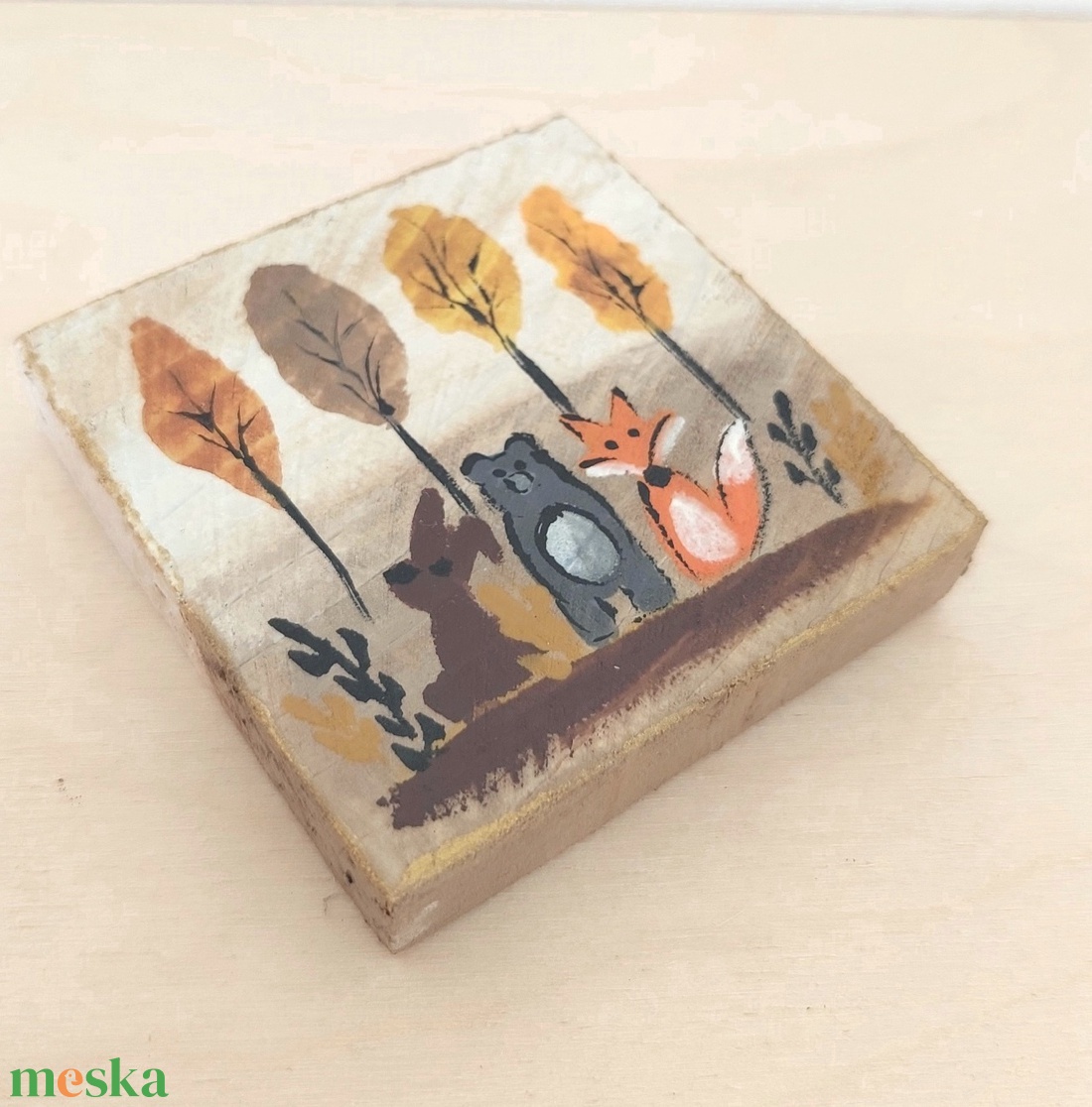 Erdei barátok-mini fali kép - otthon & életmód - dekoráció - fali és függő dekoráció - falra akasztható dekor - Meska.hu