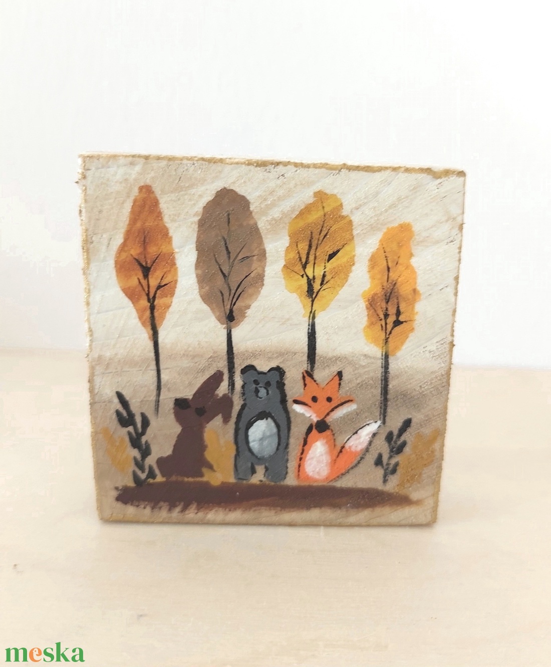 Erdei barátok-mini fali kép - otthon & életmód - dekoráció - fali és függő dekoráció - falra akasztható dekor - Meska.hu