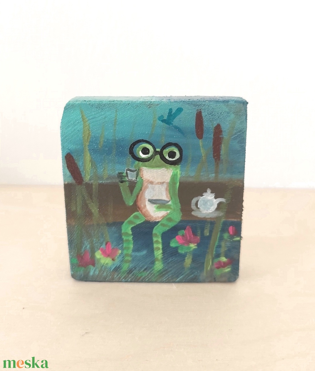 Tea szünet-mini fali kép - otthon & életmód - dekoráció - fali és függő dekoráció - falra akasztható dekor - Meska.hu