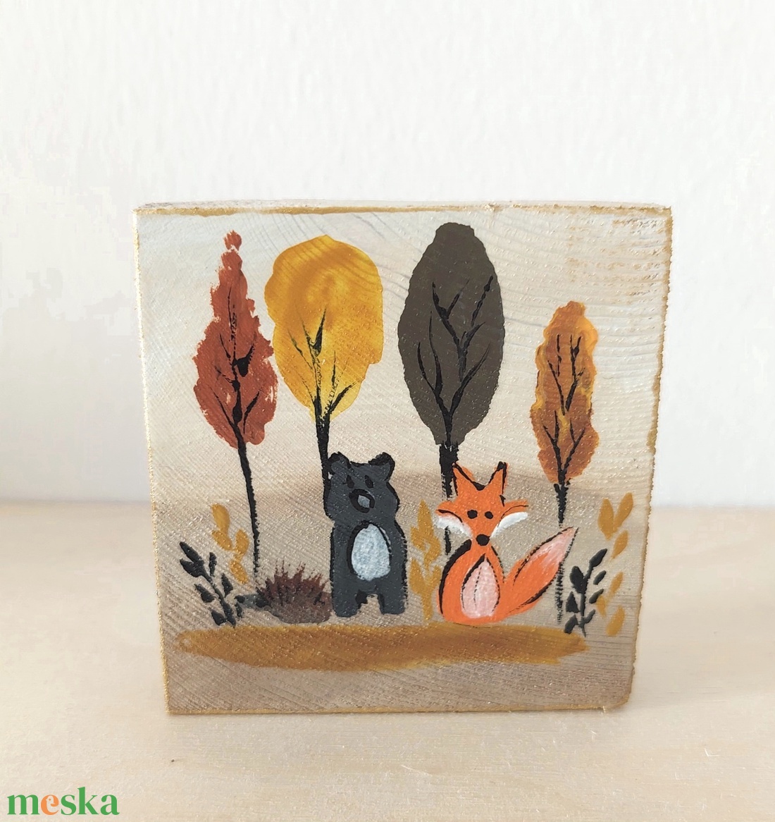 Erdei barátok II.-mini fali kép - otthon & életmód - dekoráció - fali és függő dekoráció - falra akasztható dekor - Meska.hu