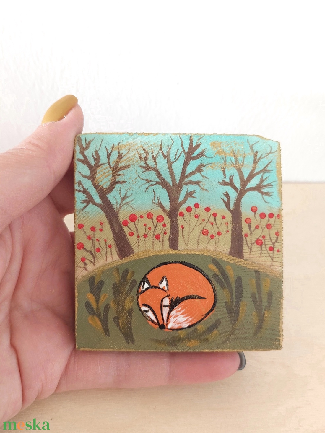 Őszi álom -mini fali kép - otthon & életmód - dekoráció - fali és függő dekoráció - falra akasztható dekor - Meska.hu