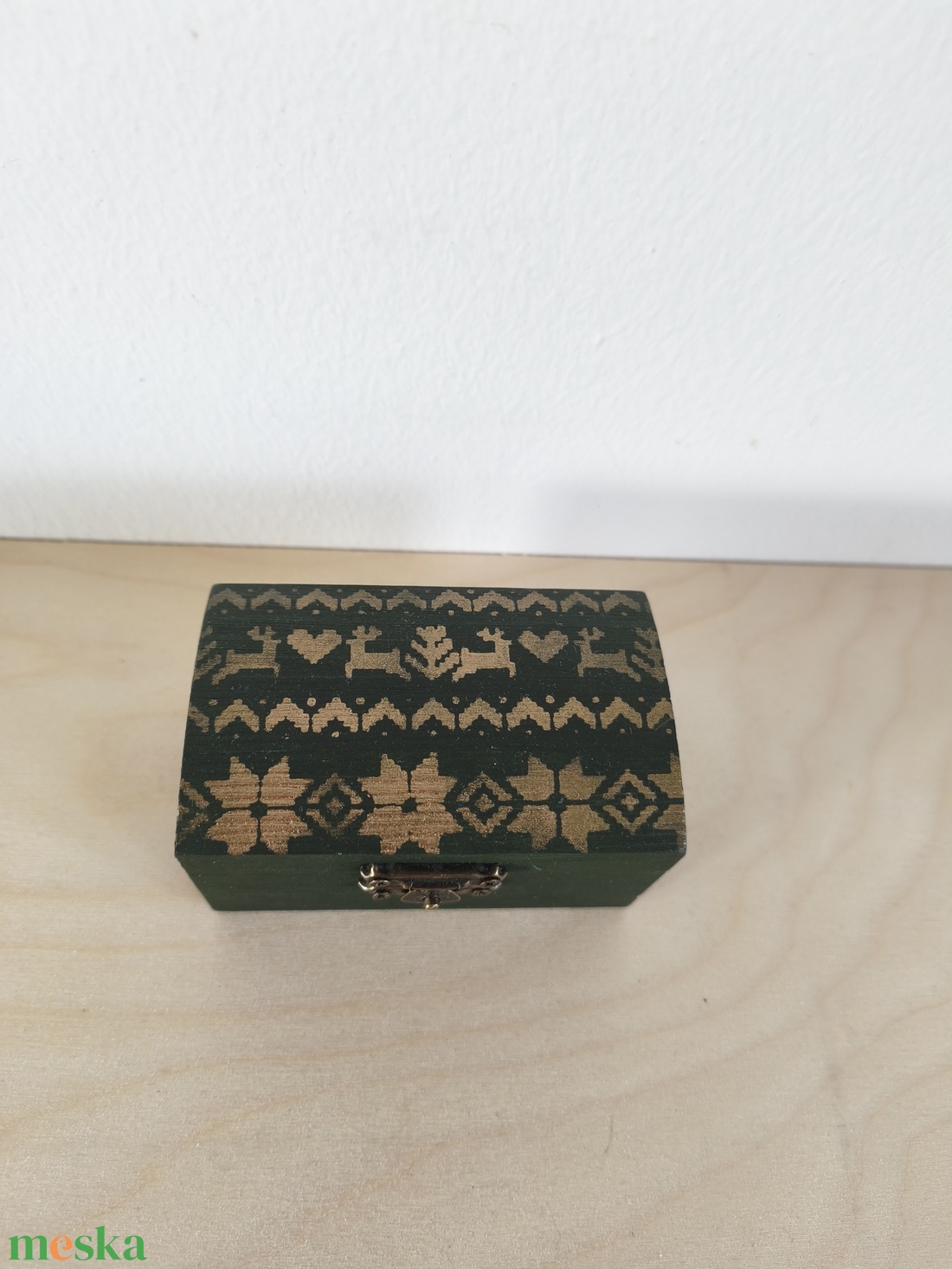 Karácsonyi ékszerdoboz- rénszervas - ékszer - ékszertartó - ékszerdoboz - Meska.hu