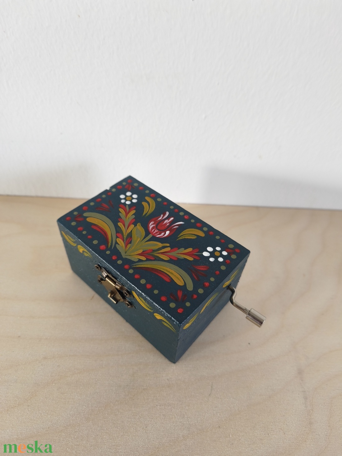 Zenedoboz- hartai népi mintával - otthon & életmód - dekoráció - asztal és polc dekoráció - zenedoboz - Meska.hu