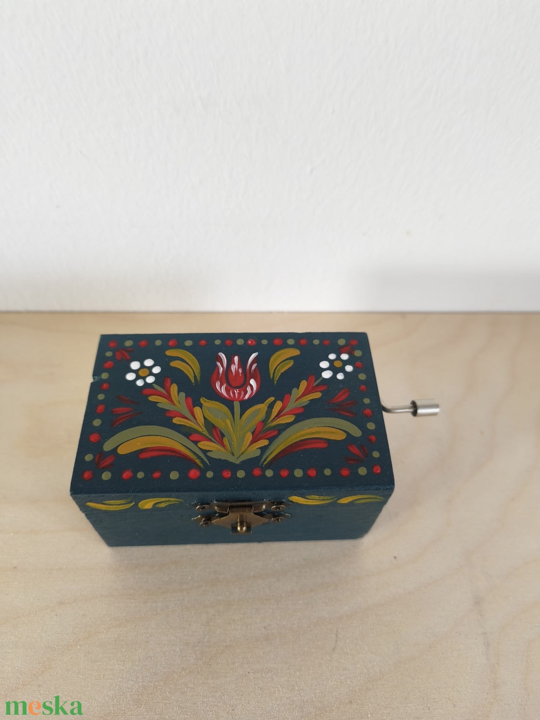 Zenedoboz- hartai népi mintával - otthon & életmód - dekoráció - asztal és polc dekoráció - zenedoboz - Meska.hu