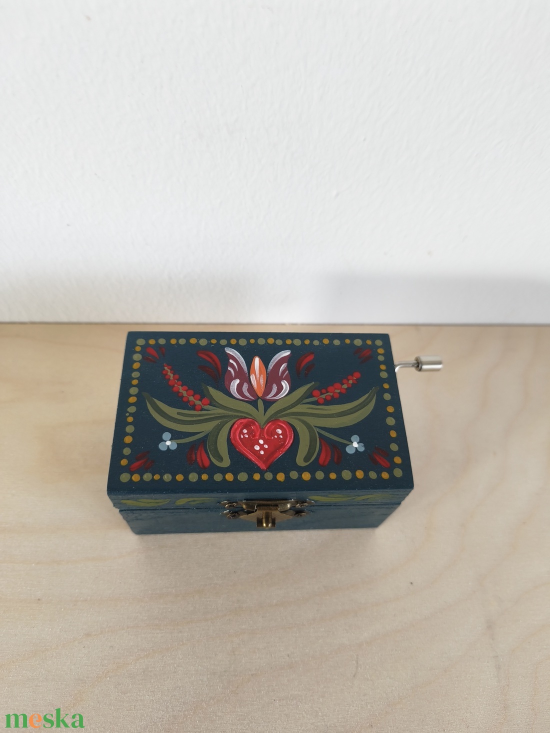 Zenedoboz- hartai népi mintával - otthon & életmód - dekoráció - asztal és polc dekoráció - zenedoboz - Meska.hu