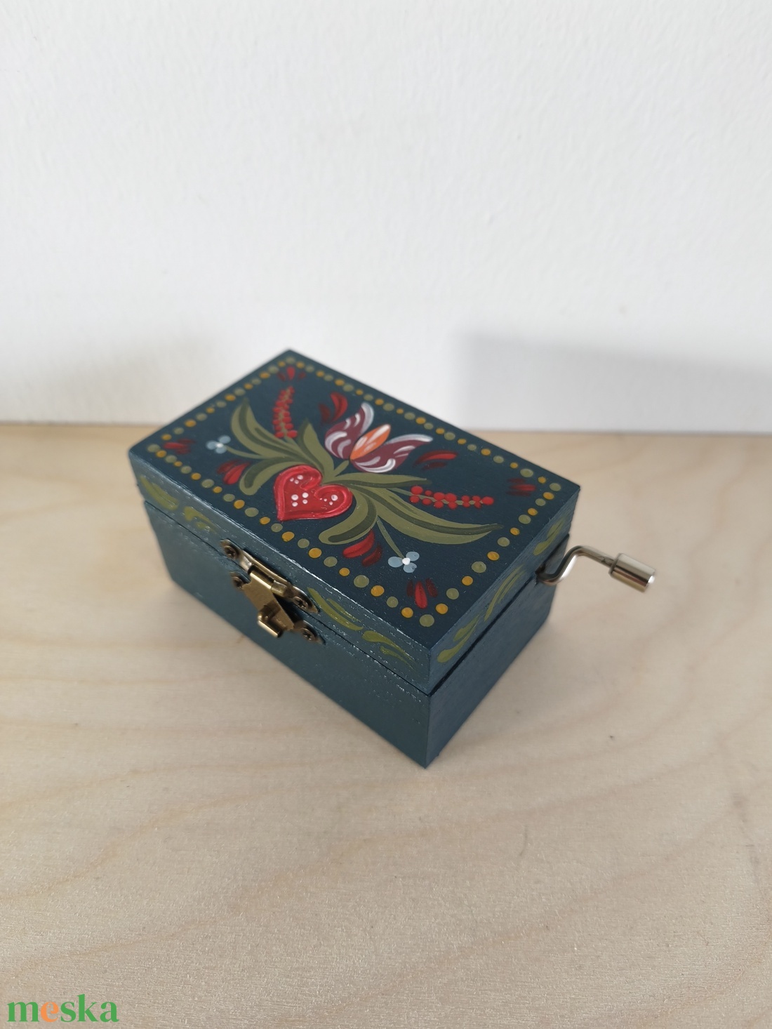 Zenedoboz- hartai népi mintával - otthon & életmód - dekoráció - asztal és polc dekoráció - zenedoboz - Meska.hu