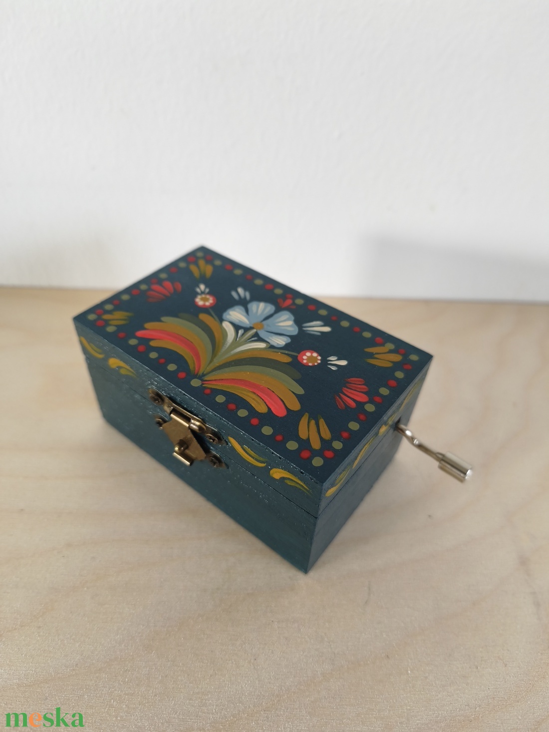 Zenedoboz- hartai népi mintával - otthon & életmód - dekoráció - asztal és polc dekoráció - zenedoboz - Meska.hu