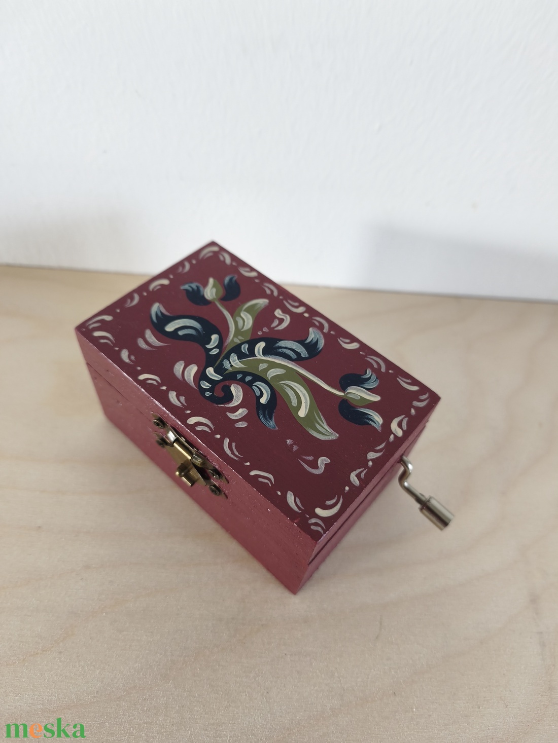 Zenedoboz- kórósi népi mintával - otthon & életmód - dekoráció - asztal és polc dekoráció - zenedoboz - Meska.hu